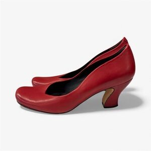 Audley London Red Leather Heels
